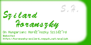 szilard horanszky business card